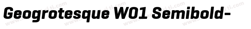 Geogrotesque W01 Semibold字体转换